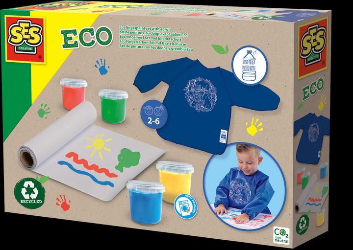 Actual product image Ses ECO finger painting set with painting apron