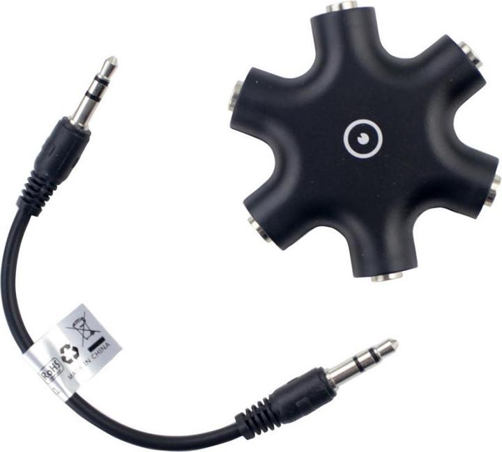 Produktbild Muvit Connect Hub Jack 3.5mm 5 Sorties Noir (0.13 m)
