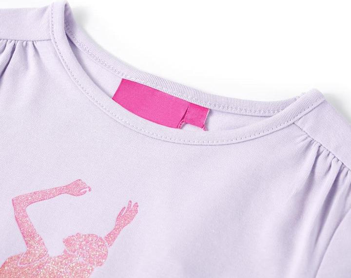 Image du produit VidaXL T-shirt manches longues enfant violet clair 140,Matière : 95% coton. 5 (140)