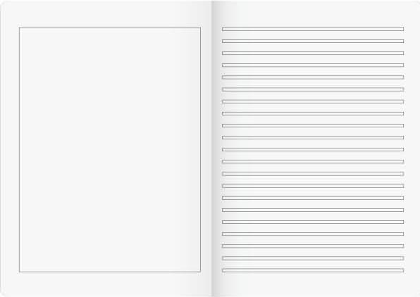 Actual product image Story notebook ruled 3G lined DIN A4 without margin, 16 sheets (A4, Lined)