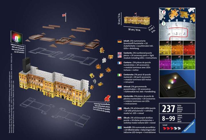Image du produit Ravensburger Le palais de Buckingham la nuit (216 pièces)
