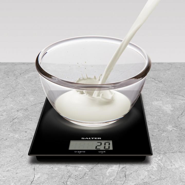 Actual product image Salter 1170 BKDR Ultra Slim Glass Digital Kitchen Scale - Black