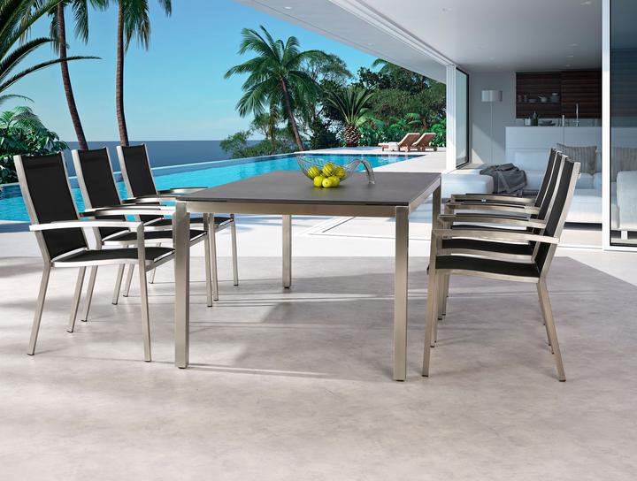 Immagine prodotto Best Sedia impilabile Marbella acciaio inox/nero