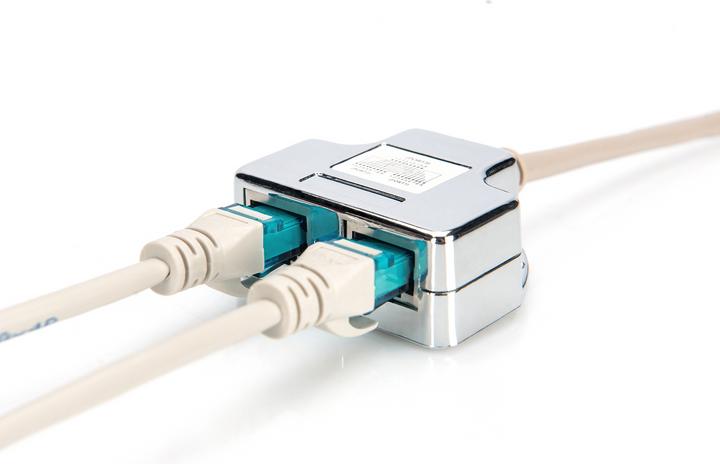 Image du produit Digitus Adaptateur de câble de brassage, CAT 5e, blindé - 1:1 (RJ45, RJ45 (1x))