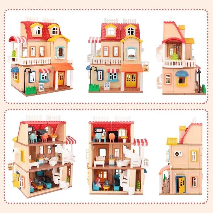 Produktbild Feelo FL1802 - 1802 Puppenhaus: Villa - grosse Klemmbausteine