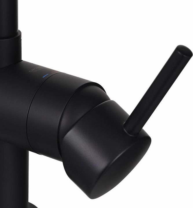 Actual product image Grohe Kitchen faucet with single-lever mixer Minta black matt 32917