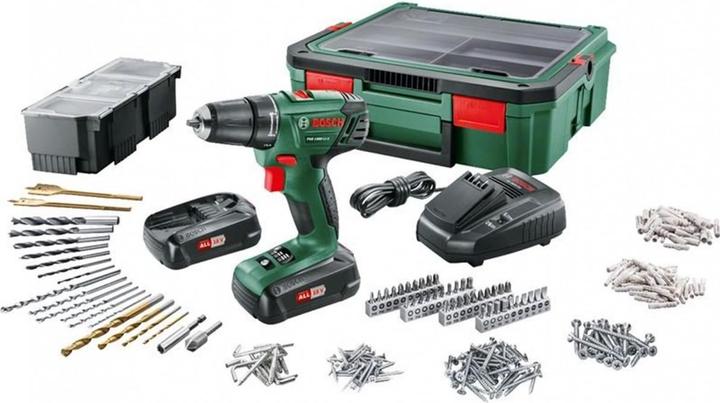 Bosch Home & Garden PSR 1800 LI-2 Systembox Set (Rechargeable battery operated)