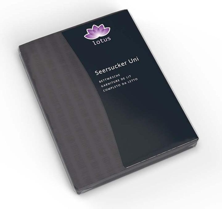Image du produit Lotus Bettwaren Parure de lit en satin seersucker uni (Housse de couette, 240 x 240 cm)