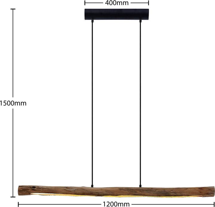 Actual product image Lindby Nekala LED pendant light Wood (3500 lm)