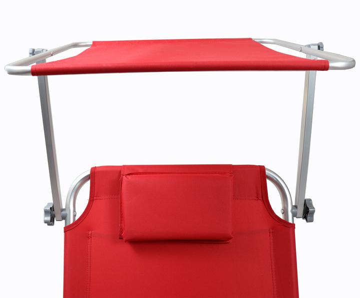 Actual product image VCM Sun lounger with wheels and sun canopy (165 cm)