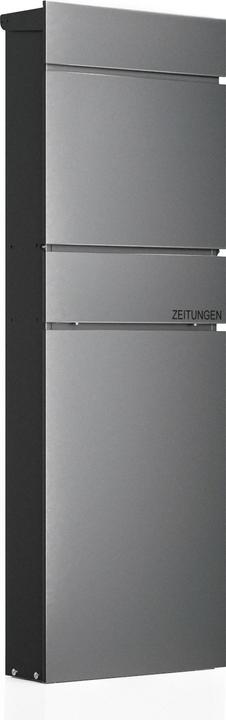 Produktbild Wiltec Standbriefkasten Zeitungsrolle Anthrazit Briefkasten Postkasten Postfach