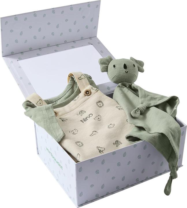 Produktbild Vertbaudet Baby Geschenk-Set: T-Shirt, Latzshorts & Schmusetuch (92)