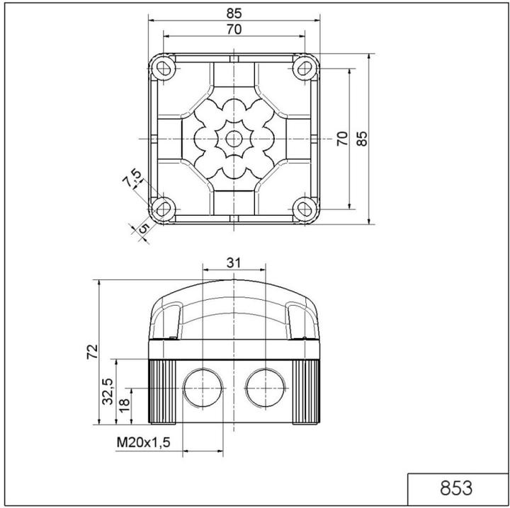 Produktbild Moflash Signalleuchte LED 10-100Vdc rot