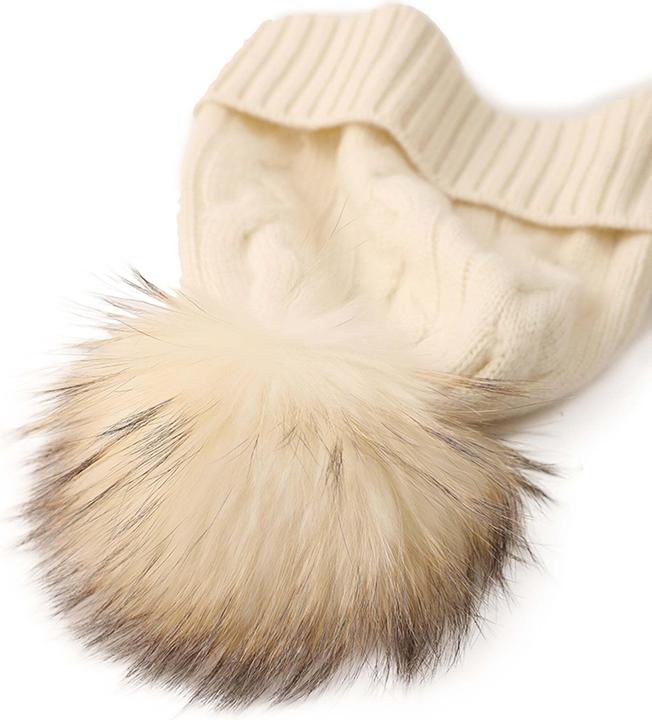 Actual product image Bellemere Beanie Soft Cable Knit Cashmere