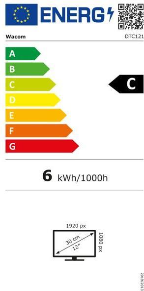 Label énergétique Wacom One 12 (11.60", 2540 lpi)