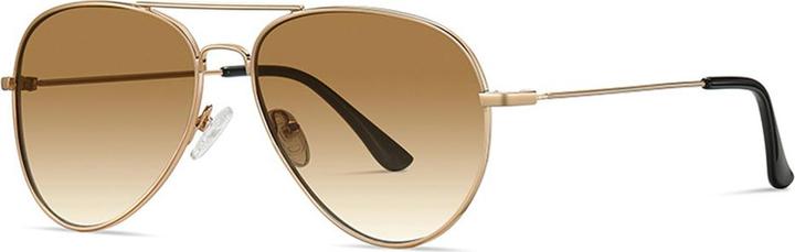 Produktbild Techsuit - Sunglasses (3025) - for Women and Men, with UV Protection and Metal Frame - Gold / Brown