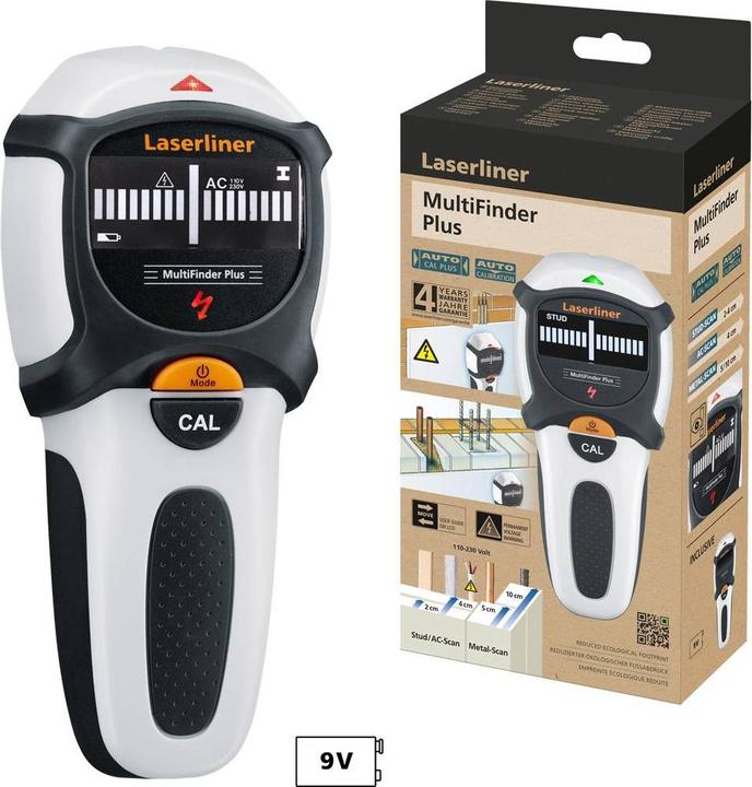 Actual product image Laserliner Locating device MultiFinder Plus 080.965E Locating depth (max.) 100mm