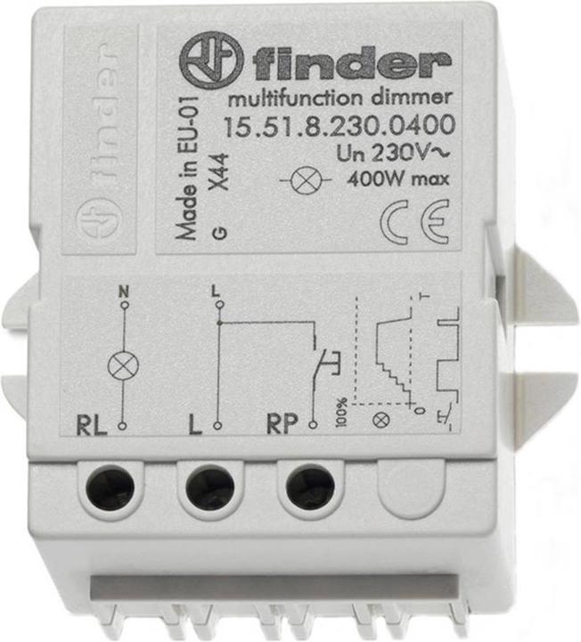 Produktbild Finder Stromstoßschalter mit Dimmer, Serie 15.51.8.230 15.51.8.230.0400 230 V/AC 1 Schließer/Dimmer 230 V/