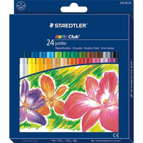 Produktbild Staedtler Noris jumbo 243 Öl-Pastellkreide Kartonetui mit 24 Stück, sortiert (Sortiert, 24 x)