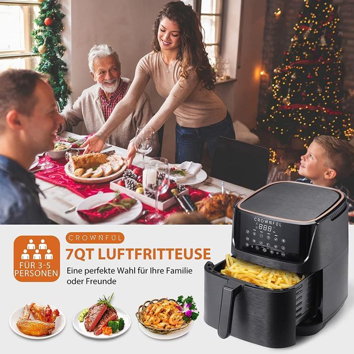 Actual product image Crownful Air fryer 6.5L