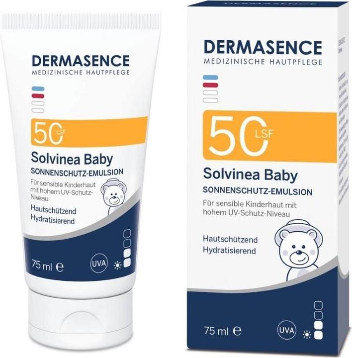 Actual product image Dermasence Solvinea Baby SPF50 (Suntan cream, SPF 50, 75 ml)