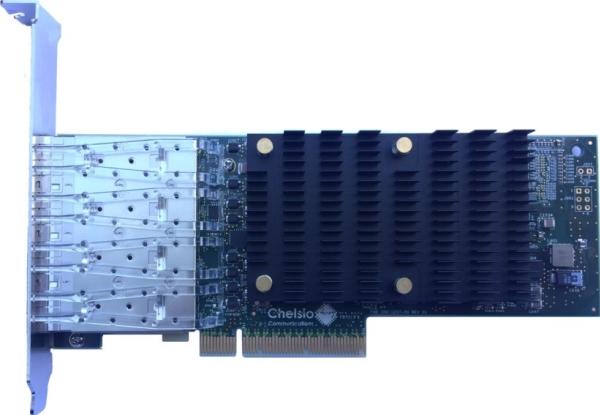 Image du produit Chelsio Carte réseau Quad-Port SFP+ 10 Gbit LP T540-LP-CR (PCI-E x8)