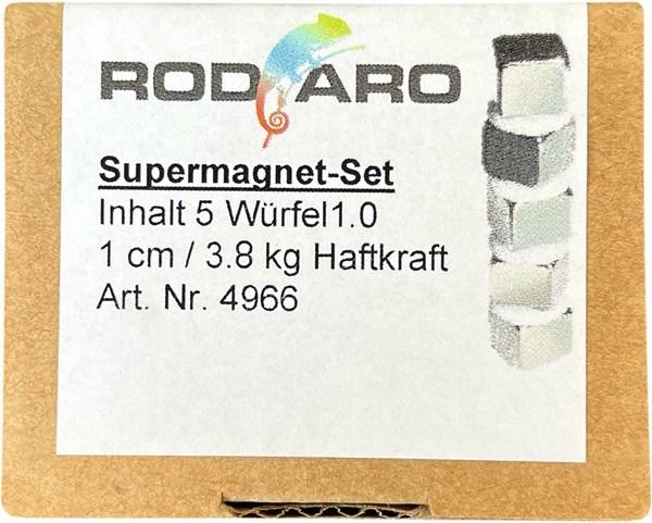 Image du produit Rodaro Kit de super aimants, 5 cubes, 0,7cm, force d'adhérence 1,6 kg (5 x)