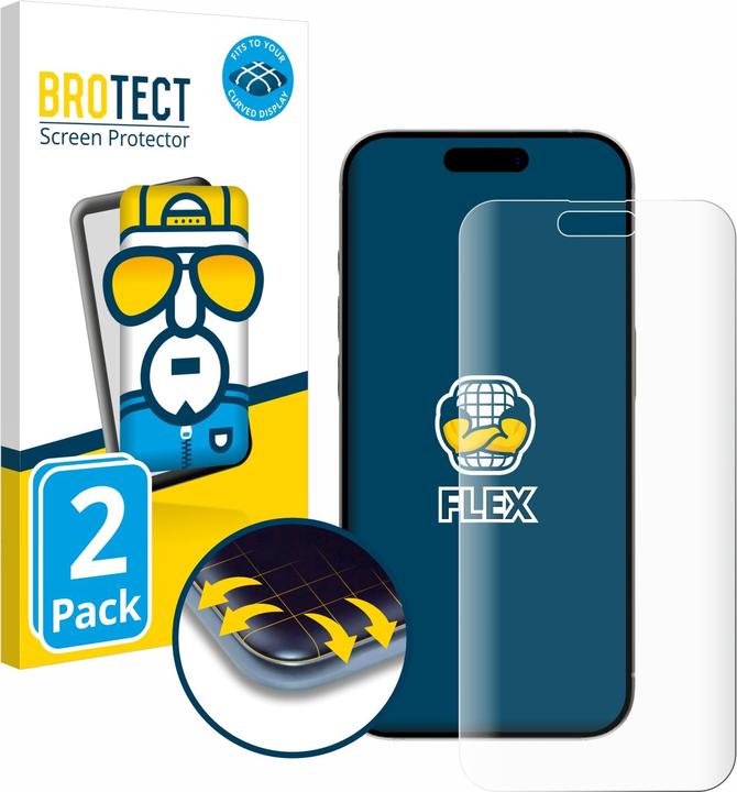 Produktbild BROTECT Full-Cover Displayschutz (2 Stück, Apple iPhone 15 Pro Max)