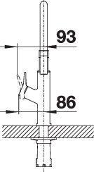 Produktbild Blanco Solenta-S Senso Hebel links