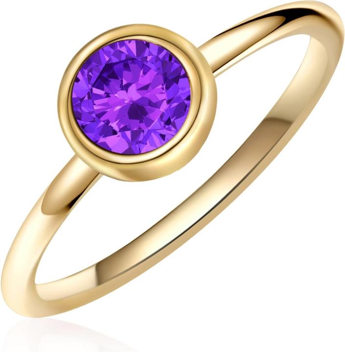 Produktbild Glanzstücke München Damen Sterling Silber Amethyst gelbgold - 28681 (56, 925 Silber)
