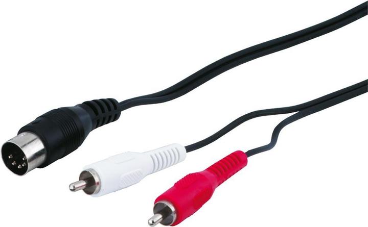 Produktbild Goobay Audio-Video-Kabel 1,5 m 5-polig DIN-Stecker > 2 x Cinchstecker (1.50 m, Cinch)