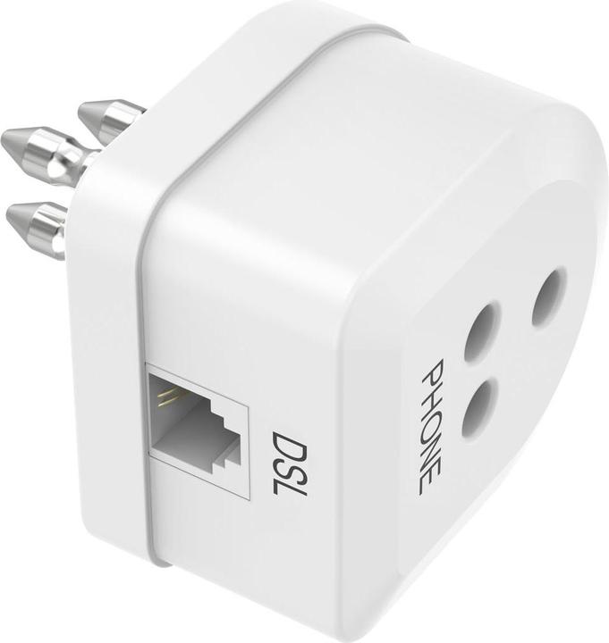 Hama Filtre ADSL fiche à trois broches / prise à trois broches et prise jack 6p4c