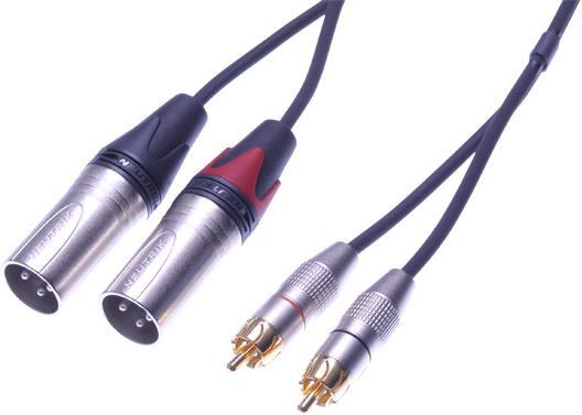 Image du produit Contrik Câble stéréo RCA vers 2 x XLR mâle (1.50 m, RCA)