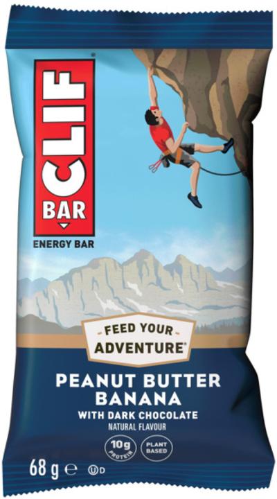 Image du produit Clif Bar Peanut Butter Banana With Dark Chocolate (Banane au beurre de cacahuète et chocolat noir) (Arachide, Banane, Chocolat, Avoine, 1 pcs, 68 g)
