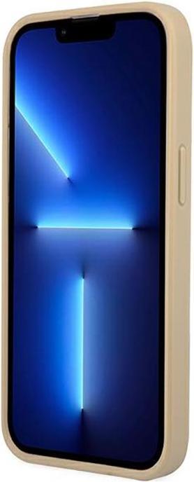 Image du produit Guess GUHCP14SPSATLE iPhone 14 6,1" beżowy/beige étui rigide SaffianoTriangle Logo (Apple iPhone 14)
