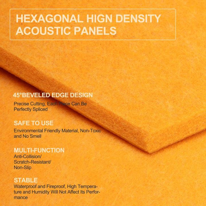 Image du produit Kuchoow Panneaux acoustiques hexagonaux autocollants