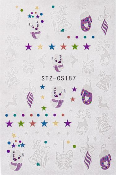 Nagellack24 Nail Art Sticker selbstklebend - Weihnachten Color Mix