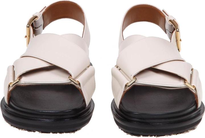 Produktbild Marni fussbett sandal in white leather (39)