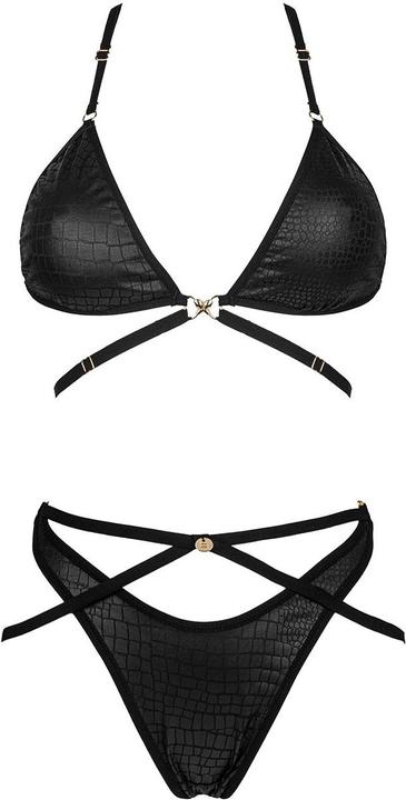 Produktbild Obsessive Cobra Nive Lingerie Set - Black (XL)