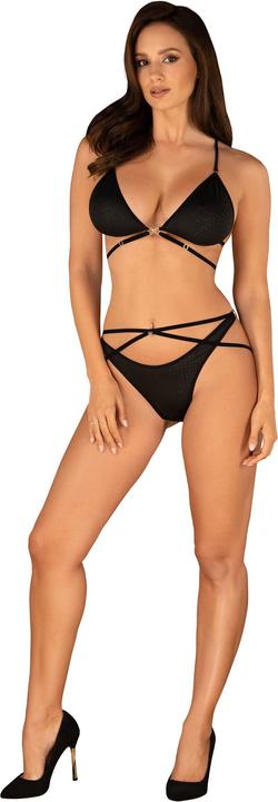Produktbild Obsessive Cobra Nive Lingerie Set - Black (XL)