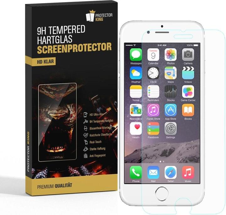 Actual product image Protectorking 6x 3D A++ real tempered 9H armoured glass CLEAR (6 Piece, Apple iPhone 8 Plus)