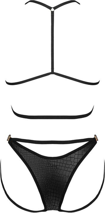 Actual product image Obsessive Cobra Nive Lingerie Set - Black (S/M)