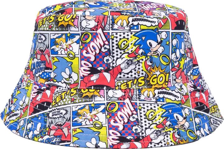Actual product image Sonic The Hedgehog Unisex Adult Comic Bucket Hat (One size)