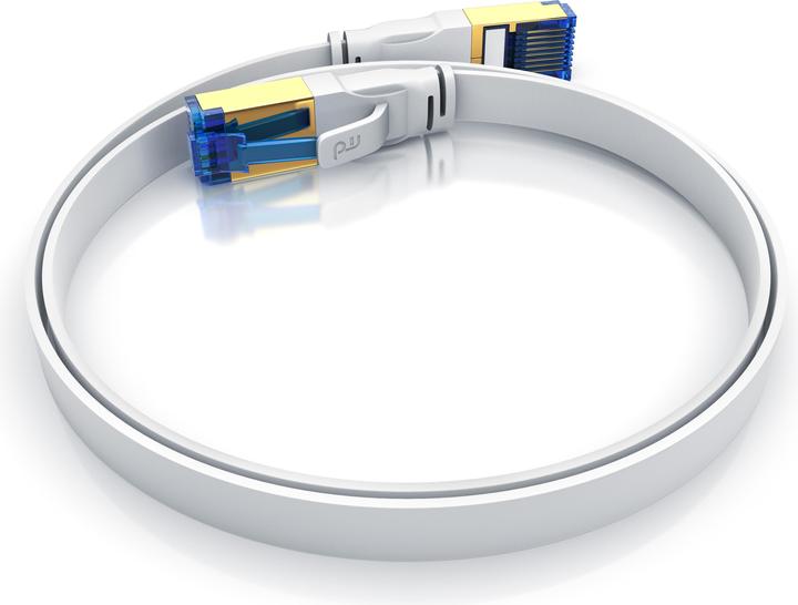 Image du produit Primewire CAT 8.1 Câble réseau plat - Câble patch LAN Câble de données - Câble plat de pose - Cat 6 Cat 7 (U/FTP, CAT8.1, 0.25 m)