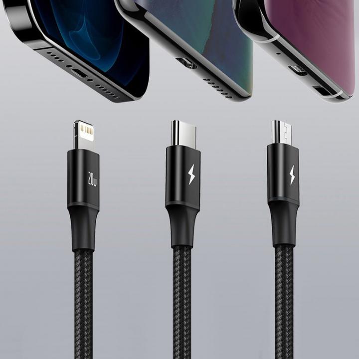 Actual product image Baseus Rapid Series 3in1 (1.50 m, USB 3.0)