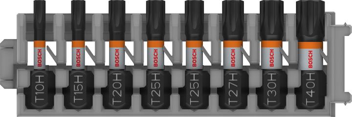 Bosch Professional Zubehör PRO Torx Security Impact Bit, T10H, T15H, T20H, T25H(x2), T27H, T30H, T40H, 25 mm, 8-tlg. (T25x2, T27H, T40H, T10H, T20H, T15H, T30H)