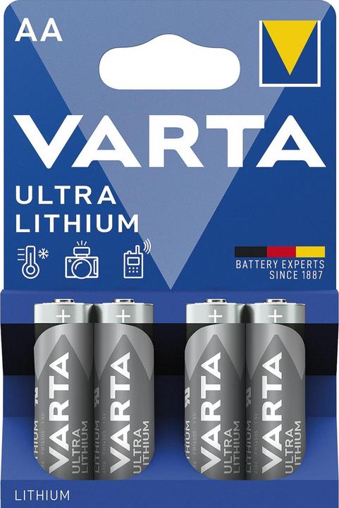 Actual product image Varta ULTRA Lithium (4 pcs., AA, 3000 mAh)