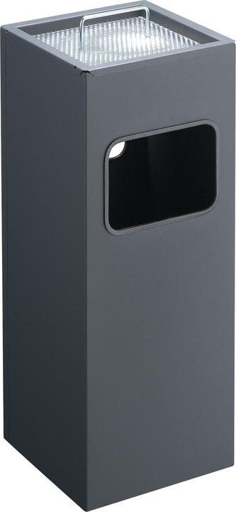 Durable Waste garbage can with ashtray 17 l, anthracite (19 l)
