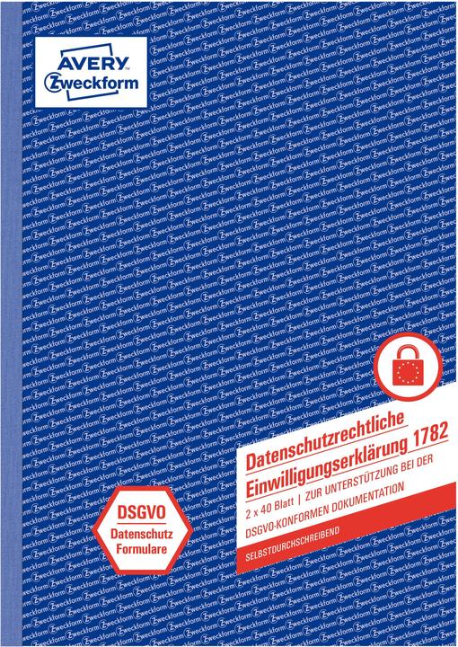 Image du produit Avery Déclaration de consentement en matière de protection des données DIN A4 x 40 fls. (40 x)