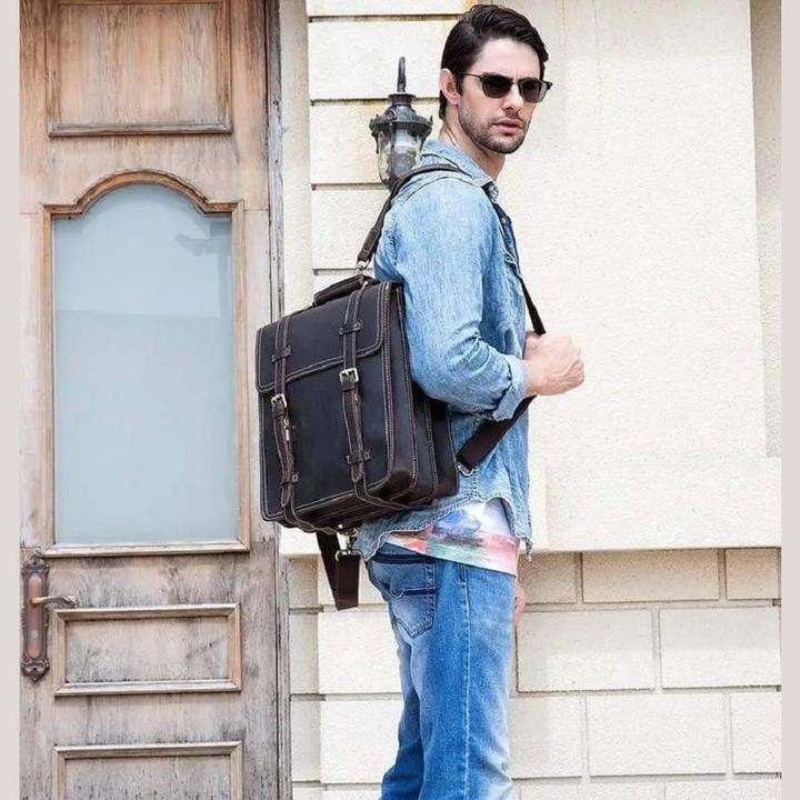 Produktbild Only-Bags.Store Vintage Lederrucksack, Lederrucksack